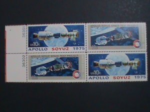 ​UNITED STATES-1975 SC#1569-70  APOLLO-SOYUZ SPACE PROGRAMS MNH  PLATE -BLOCK