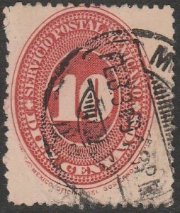 MEXICO 187, 10¢ LARGE NUMERAL, USED. F-VF. (95)