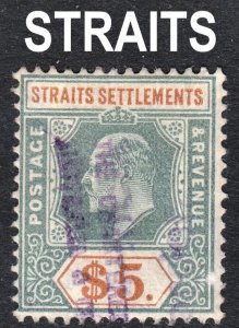 Malaya Straits Settlements Scott 127 wtmk 3 F to VF used.