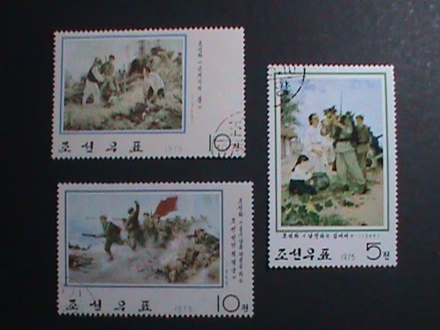 ​KOREA-1975--FAMOUS MODEM KOREAN PAINTING   LARGE-CTO-STAMPS VERY FINE