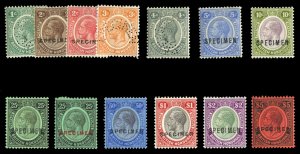 British Honduras #92-104S (SG 124-137s) Cat£375, 1922-23 George V, complete ...