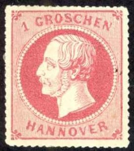 Germany Hanover Sc# 27a MH 1864 1g rose gum King George V