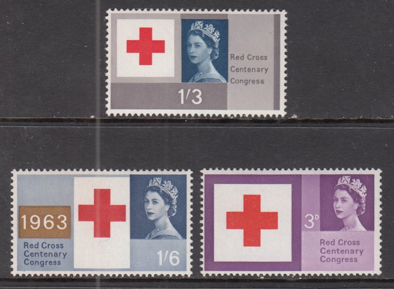 Great Britain 398-400 Red Cross MNH VF