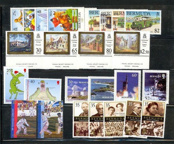 Bermuda (7 modern sets) Mint NH - Catalog Value $59.00