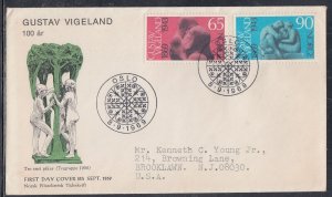 Norway Scott 545-6 FDC - Gutav Vigeland