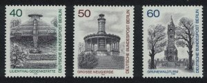 Berlin Views 3rd series As Type B 130 3v 1980 MNH SG#B605-B607