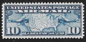 C7 10 cents Map and Mail Stamp mint OG NH EGRADED F-VF 76