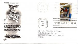 FDC 1973 SC #1498a Artcraft Cachet - US Postal Service - Single - J1795