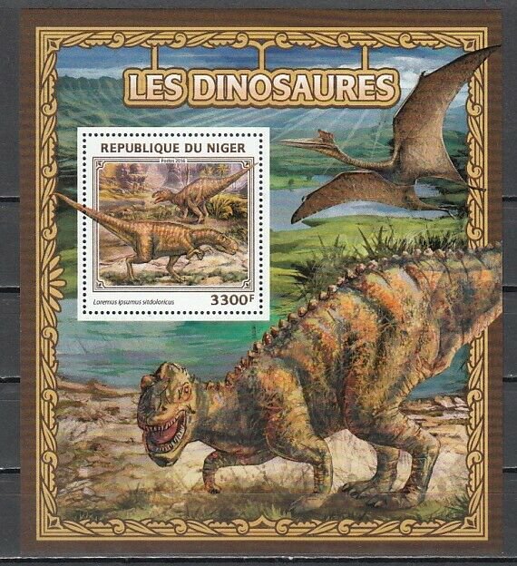 Niger, 2016 issue. Dinosaur s/sheet. ^