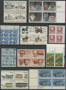 USA - 37 Different Mint Blocks - Cat $?? - Face = $28.05