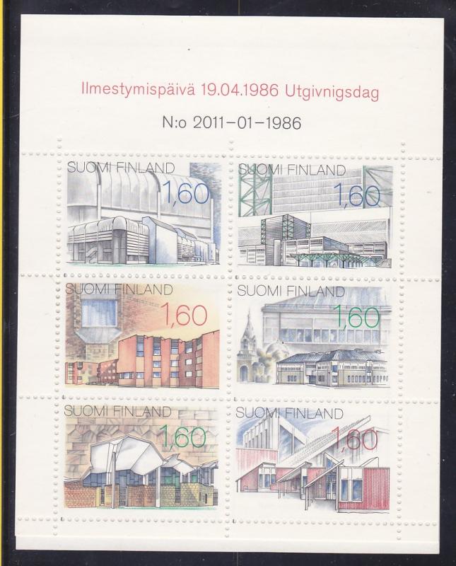 Finland 737 MNH 1986 National Construction Year Complete Booklet (2 Scans)