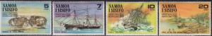 Samoa 325-328 Ships of the Great Apia Hurricane 1970