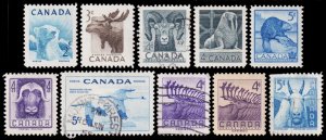 Canada Scott 322 -- 361  (1953-56) Mint/Used LH F-VF C