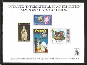 Grenada #427 MNH Apollo Space INTERPEX Souvenir Card 12048`)