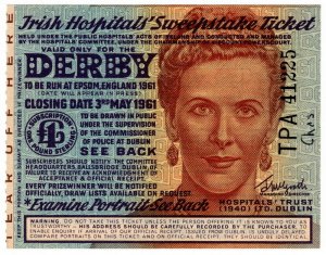 (I.B) Ireland Cinderella : Irish Hospital Sweepstakes Ticket £1 (1961)