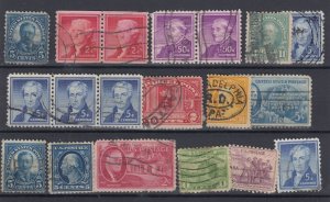 USA Early Mid Collection Of 19 VFU BP1535