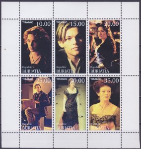 Russia, - Buryatia Rep. 1998, Collectible, Titanic Movie Stars, unused