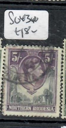 NORTHERN RHODESIA  KGVI   5/-    ANIMALS    SG 43      VFU   P0623H