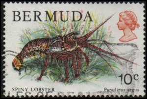 Bermuda 368 - Used - 10c Spiny Lobster (1979) +