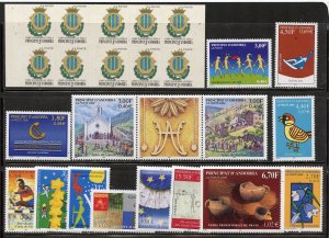 Andorra,  French # 517-30, Mint Never Hinge. Year 2000 Complete .