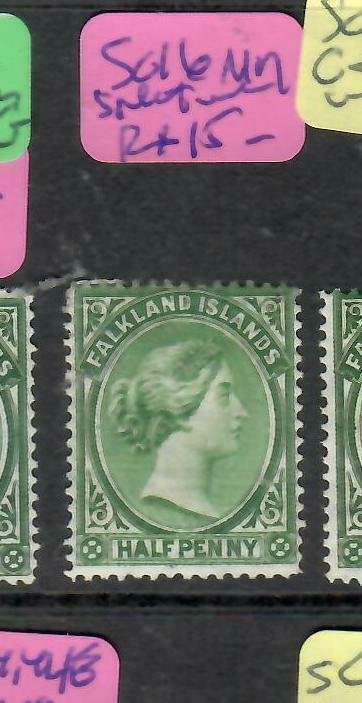 FALKLAND ISLANDS  (PP1106BB)  QV  1/2D  SG 16  SPLIT  WMK   MOG