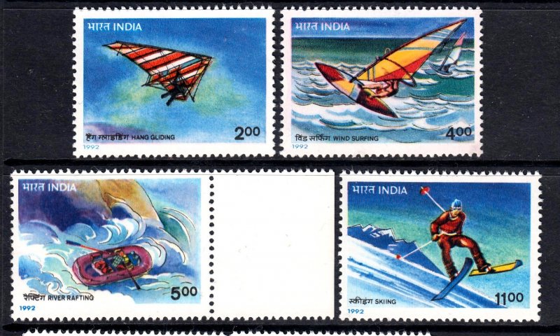 India 1992 Adventure Sports Complete Mint MNH Set SC 1406-1409