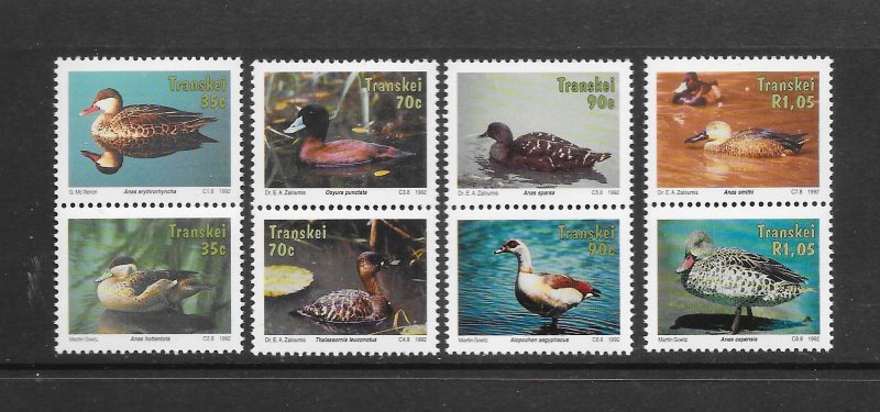 BIRDS - SOUTH AFRICA-TRANSKEI   #271-78a  MNH