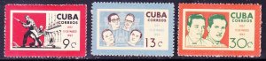 Cuba 780-82 MNH 1963 Attack of Presidential Palace 6th Anniversary Set of 3