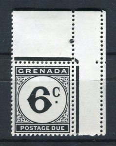 GRENADA; 1950s early GVI Postage Due issue fine MINT CORNER 6c. value