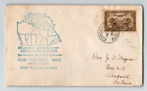 Canada 1930 Edmonton Chamber of Commerce Airmail Cachet Cover - Z12901