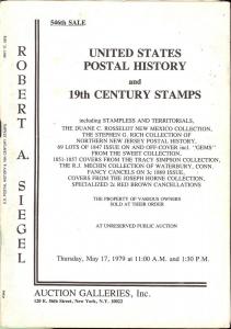 United States Postal History & 19th Century Stamps, Rober...