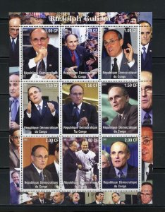 RUDOLPH GULIANI LOT OF TWO SHEETS OF NINE STAMPS EACH  MINT NH