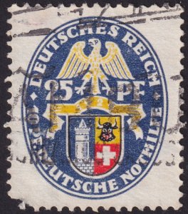 Germany 1929 #B31 f-u 25p+10p Dark Blue, Yellow, Vermillion & Black