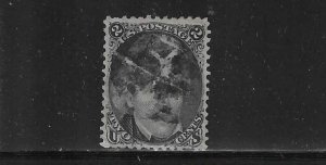 US #73 1861-66 2 CENTS (BLACK- ANDREW JACKSON)- USED