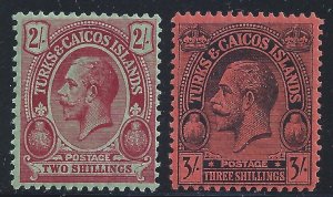 1913-21 TURKS AND CAICOS, n. 138/139 2 values MLH/*