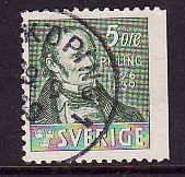 Sweden:SC#292a-used-5o Henrik Ling-perf on 3 sides-cv $6.00