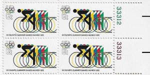 USA SC#1460 MUNICH OLYMPICS Block Of 4 (1972) MNH