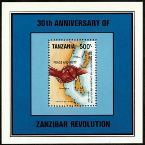 Tanzania 1994 - Zanzibar Revolution, 30 Years - Souvenir Sheet - Scott 1234 MNH