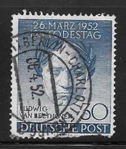 Germany West Berlin 9N80: 30pf 1952 Beethoven Death Anniversary, used, VF, fault