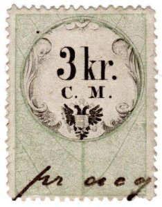 (I.B) Austria/Hungary Revenue : Stempelmarke 3kr (1854)