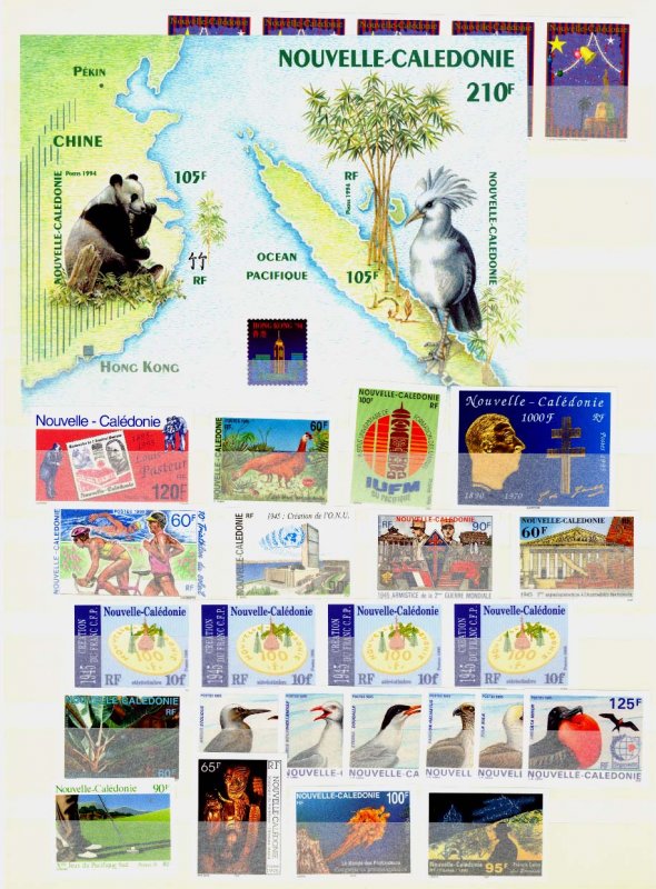 New Caledonia Collection MNH CV$13310.00 Imperforate 1950-1997 In Two Stockbooks