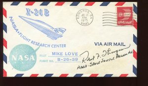 DR. ROBERT THOMPSON SHUTTLE MANAGER SIGNED X-24B FLIGHT B-26-39 COVER LV5367