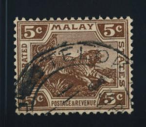 MALAYSIA / F.M.S. (PERAK) - TELOK ANSON DOUBLE CIRCLE DATE STAMP ON SG 62