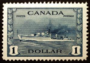 Canada #262 $1 Deep Blue 1942-43 VF-XF *MNH* CV $150+