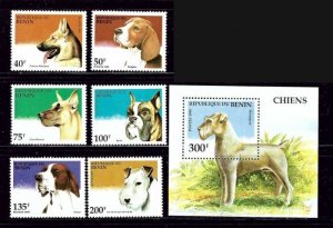 Benin 741-47 MNH 1995 Dogs