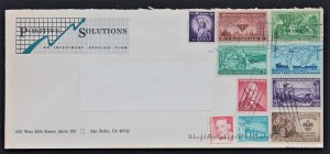 US #995 Late Use Combo Cover, Large Combo Cover with 10 Different Stamps 1991