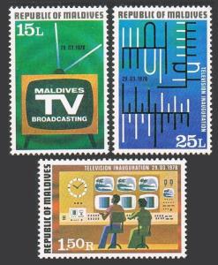 Maldives 732-734,MNH.Michel 753-755. Maldive Islands television,1978.