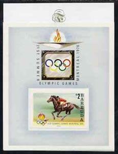 Barbuda 1976 Montreal Olympic Games imperf proof of UNISS...