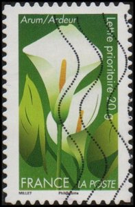 France 4157 - Used - (60c) Arum Lily (2012) (cv $2.35)