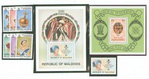 Maldive Islands #743-748/874-875/909 Mint (NH) Single (Complete Set)